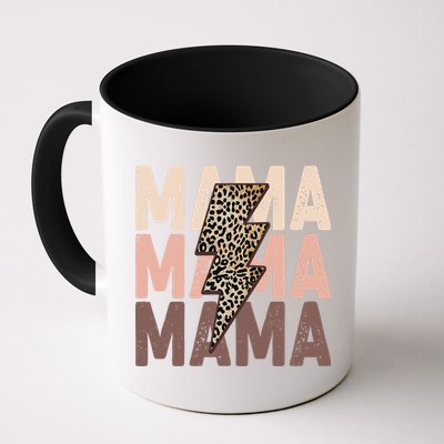 Leopard Mama With Thunder Bolt Lightning Bolt Mug
