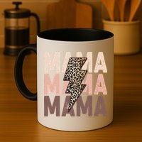 Leopard Mama With Thunder Bolt Lightning Bolt Mug