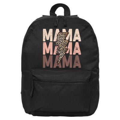 Leopard Mama With Thunder Bolt Lightning Bolt 16 in Basic Backpack