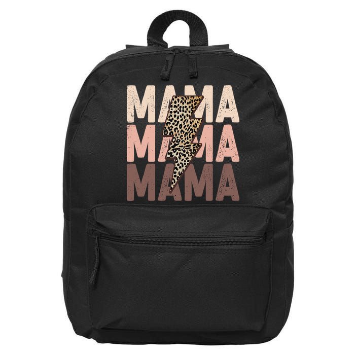 Leopard Mama With Thunder Bolt Lightning Bolt 16 in Basic Backpack