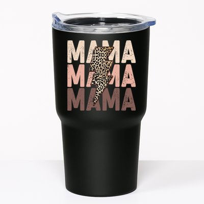Leopard Mama With Thunder Bolt Lightning Bolt Tumbler