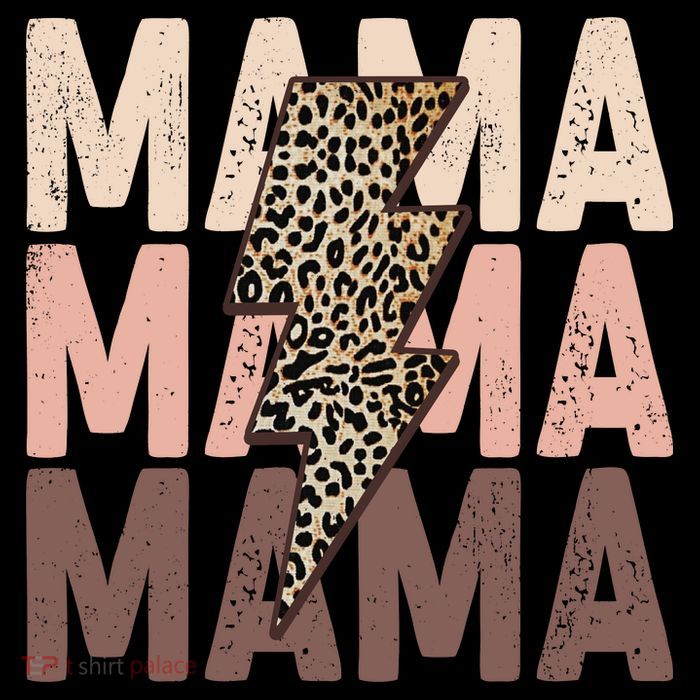 Leopard Mama With Thunder Bolt Lightning Bolt Youth Performance Sprint T-Shirt