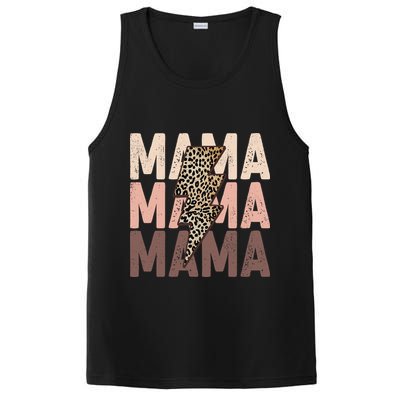 Leopard Mama With Thunder Bolt Lightning Bolt PosiCharge Competitor Tank