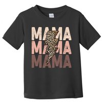 Leopard Mama With Thunder Bolt Lightning Bolt Toddler T-Shirt