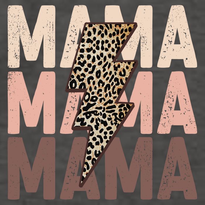 Leopard Mama With Thunder Bolt Lightning Bolt Vector Backpack