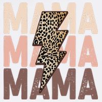 Leopard Mama With Thunder Bolt Lightning Bolt Garment-Dyed Sweatshirt