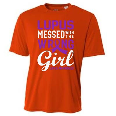 Lupus Messed With The Wrong Girl Lupus Awareness Support Cooling Performance Crew T-Shirt