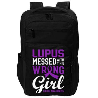 Lupus Messed With The Wrong Girl Lupus Awareness Support Impact Tech Backpack