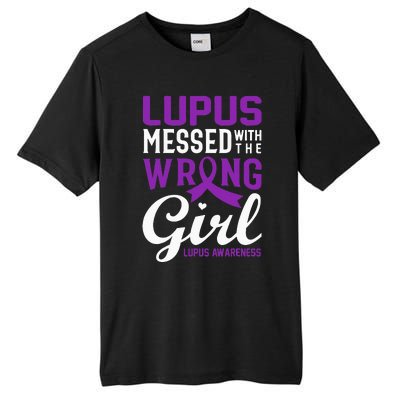 Lupus Messed With The Wrong Girl Lupus Awareness Support Tall Fusion ChromaSoft Performance T-Shirt