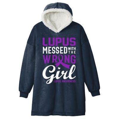 Lupus Messed With The Wrong Girl Lupus Awareness Support Hooded Wearable Blanket