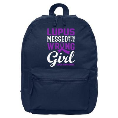 Lupus Messed With The Wrong Girl Lupus Awareness Support 16 in Basic Backpack