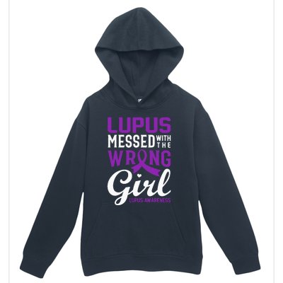 Lupus Messed With The Wrong Girl Lupus Awareness Support Urban Pullover Hoodie