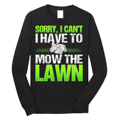 Lawn Mower Yard Mowing Gardener Landscaping Grass Cutter Long Sleeve Shirt