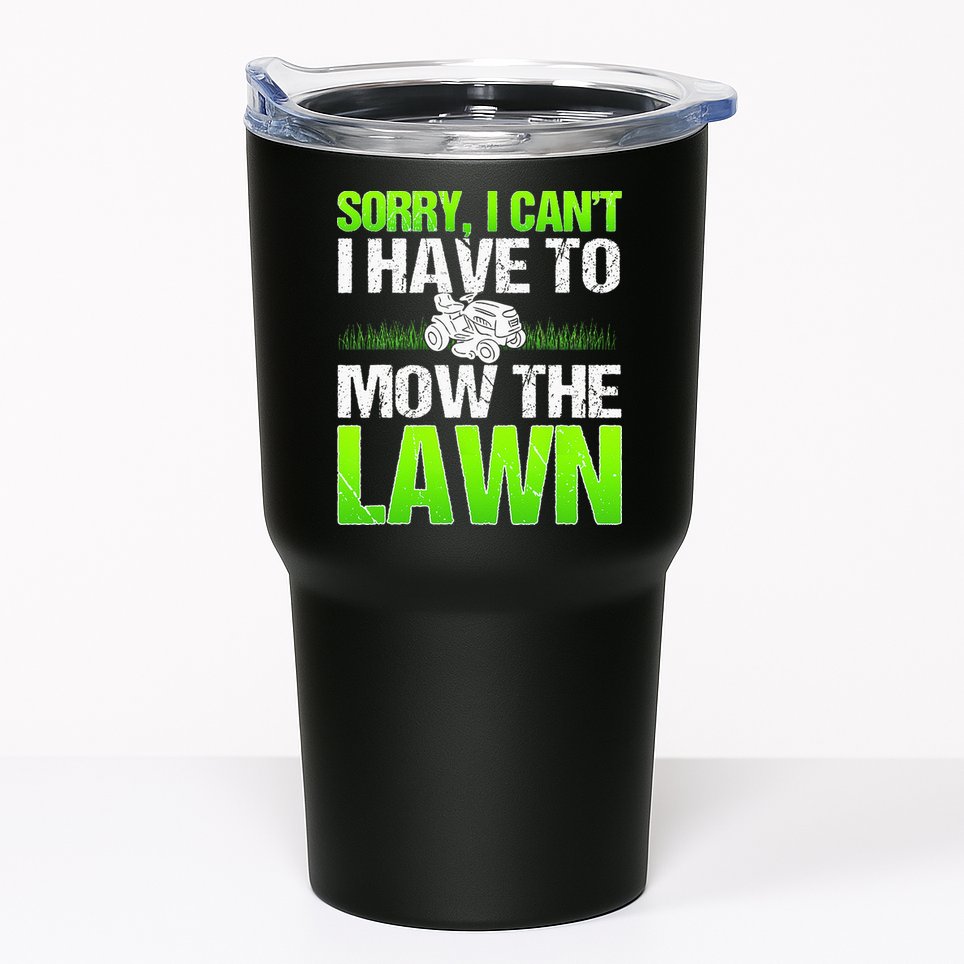 Lawn Mower Yard Mowing Gardener Landscaping Grass Cutter Tumbler