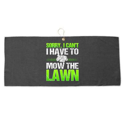 Lawn Mower Yard Mowing Gardener Landscaping Grass Cutter Large Microfiber Waffle Golf Towel