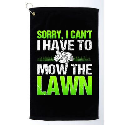 Lawn Mower Yard Mowing Gardener Landscaping Grass Cutter Platinum Collection Golf Towel