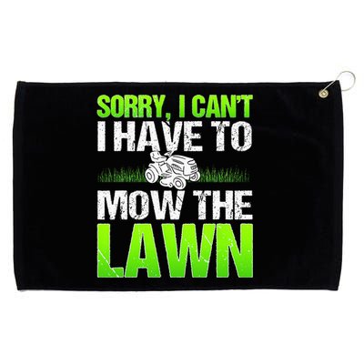 Lawn Mower Yard Mowing Gardener Landscaping Grass Cutter Grommeted Golf Towel