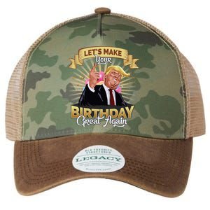 Let`s Make Your Birthday Great Again Donald Trump Gift Legacy Tie Dye Trucker Hat