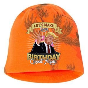 Let`s Make Your Birthday Great Again Donald Trump Gift Kati - Camo Knit Beanie