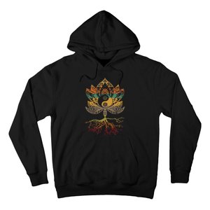 Lotus Mandala Yin Yang Sacred Geometry Spiritual Hoodie