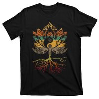 Lotus Mandala Yin Yang Sacred Geometry Spiritual T-Shirt