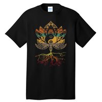 Lotus Mandala Yin Yang Sacred Geometry Spiritual Tall T-Shirt