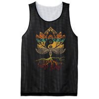 Lotus Mandala Yin Yang Sacred Geometry Spiritual Mesh Reversible Basketball Jersey Tank