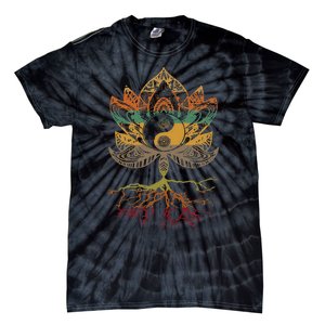 Lotus Mandala Yin Yang Sacred Geometry Spiritual Tie-Dye T-Shirt