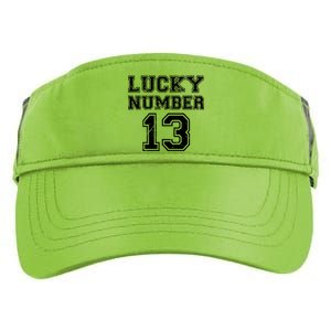 Lucky Number 13 TShirt Adult Drive Performance Visor