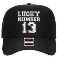 Lucky Number 13 TShirt High Crown Mesh Back Trucker Hat