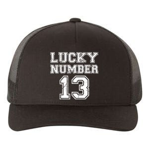 Lucky Number 13 TShirt Yupoong Adult 5-Panel Trucker Hat