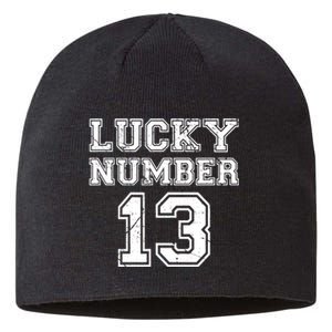 Lucky Number 13 TShirt Sustainable Beanie