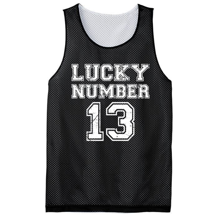 Lucky Number 13 TShirt Mesh Reversible Basketball Jersey Tank