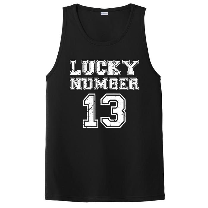 Lucky Number 13 TShirt PosiCharge Competitor Tank