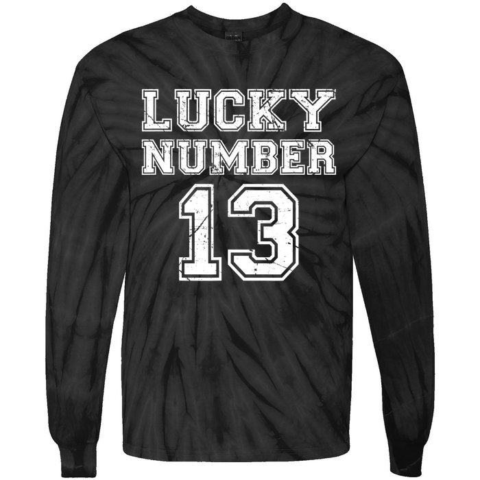 Lucky Number 13 TShirt Tie-Dye Long Sleeve Shirt