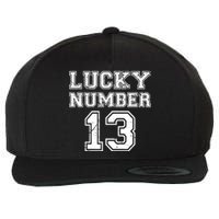 Lucky Number 13 TShirt Wool Snapback Cap