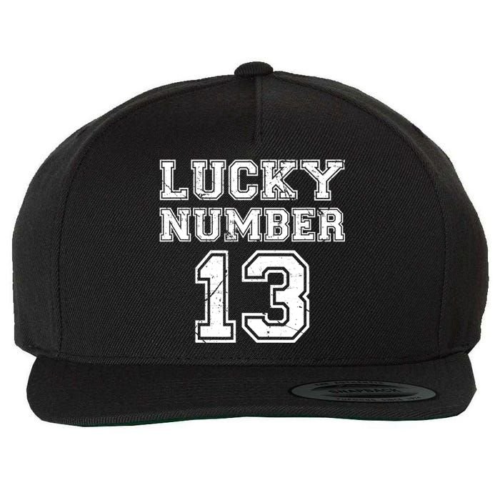 Lucky Number 13 TShirt Wool Snapback Cap