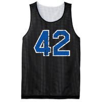 Lucky Number 42 Sports Jersey Birthday Vintage Blue White Mesh Reversible Basketball Jersey Tank