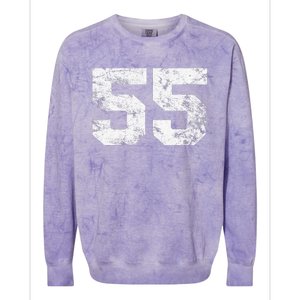 Lucky Number 55 Birthday Sports Player Team Athlete Colorblast Crewneck Sweatshirt