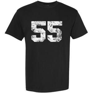 Lucky Number 55 Birthday Sports Player Team Athlete Garment-Dyed Heavyweight T-Shirt