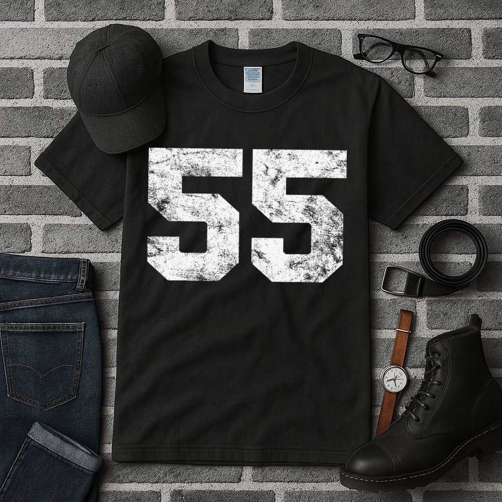 Lucky Number 55 Birthday Sports Player Team Athlete Tall T-Shirt