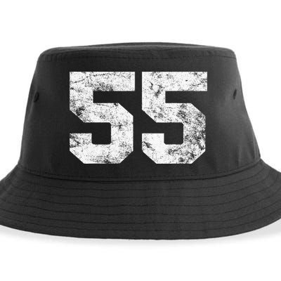 Lucky Number 55 Birthday Sports Player Team Athlete Sustainable Bucket Hat