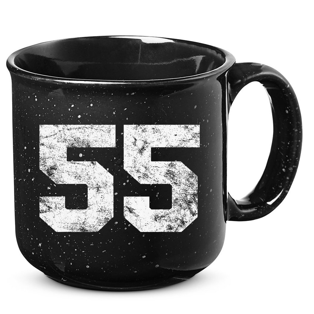 Lucky Number 55 Birthday Sports Player Team Athlete 15oz Campfire Ceramic Mug