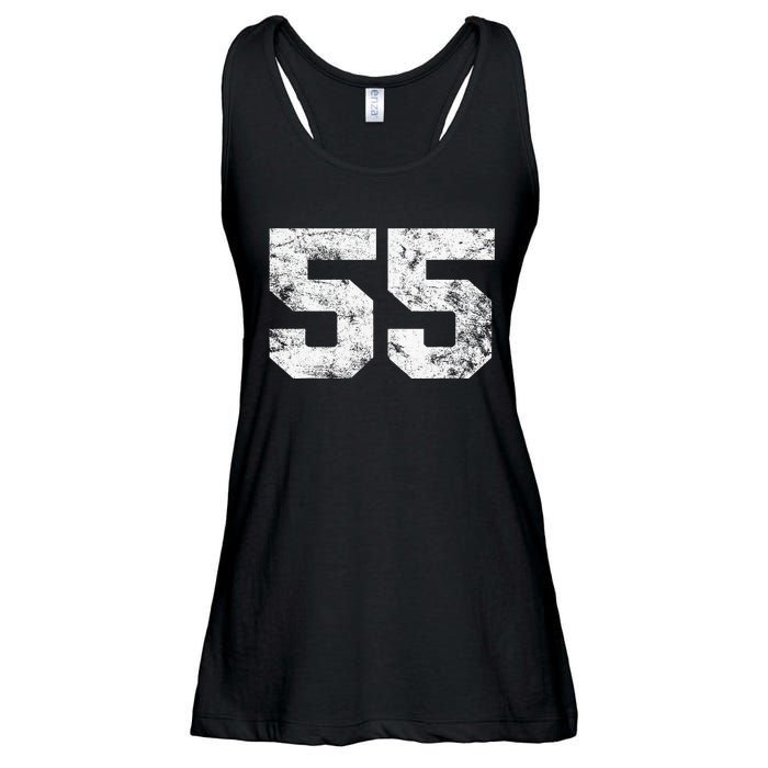 Lucky Number 55 Birthday Sports Player Team Athlete Ladies Essential Flowy Tank