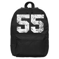 Lucky Number 55 Birthday Sports Player Team Athlete 16 in Basic Backpack