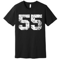 Lucky Number 55 Birthday Sports Player Team Athlete Premium T-Shirt