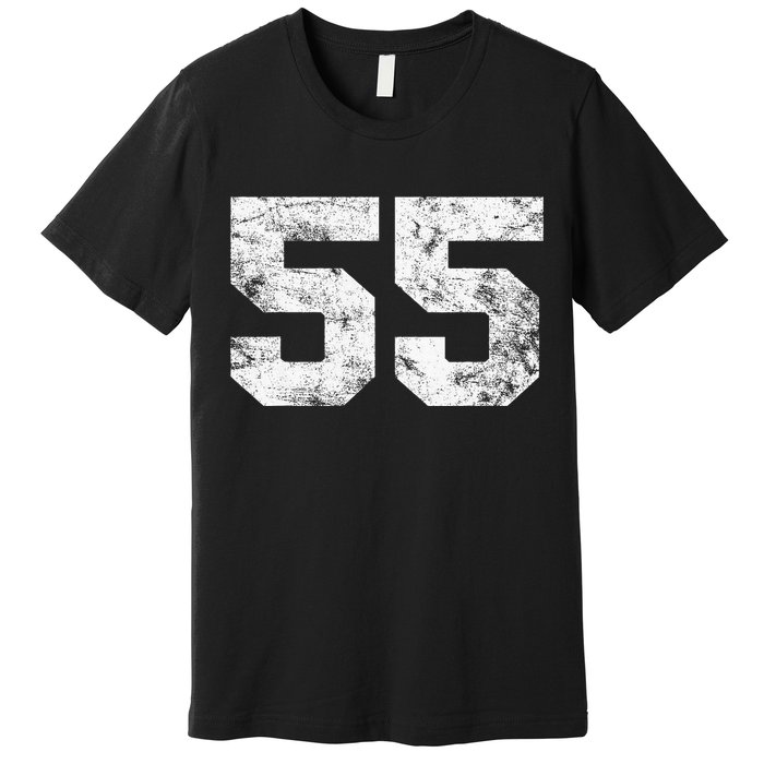 Lucky Number 55 Birthday Sports Player Team Athlete Premium T-Shirt