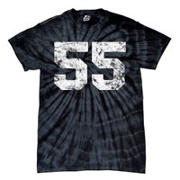 Lucky Number 55 Birthday Sports Player Team Athlete Tie-Dye T-Shirt