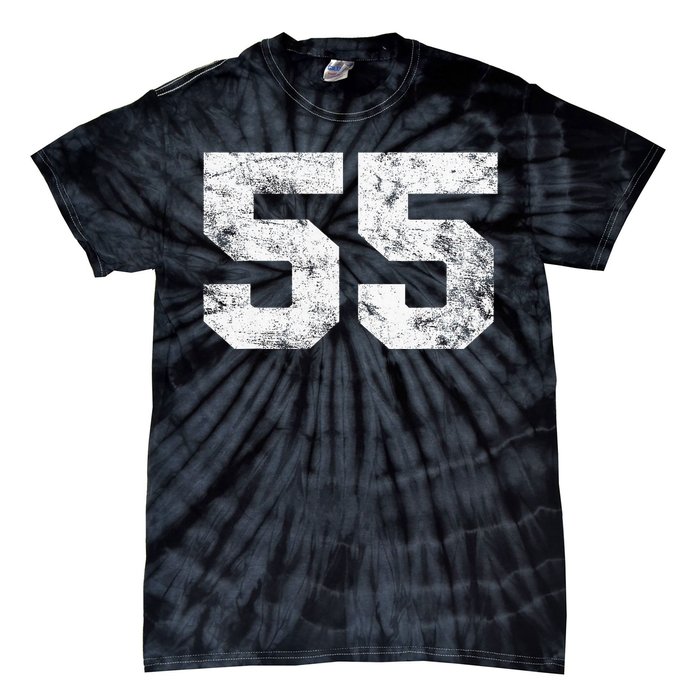 Lucky Number 55 Birthday Sports Player Team Athlete Tie-Dye T-Shirt