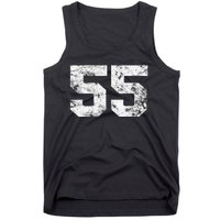 Lucky Number 55 Birthday Sports Player Team Athlete Tank Top